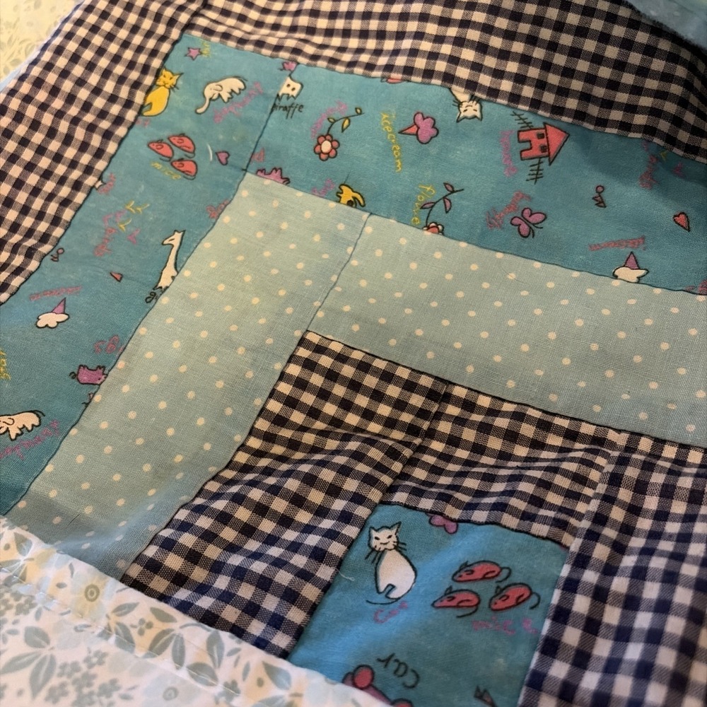 Handmade Vintage Cat Quilt Upcycled Oversized L/XXL Snap Cottagecore Jacket OOAK - Picture 10 of 10